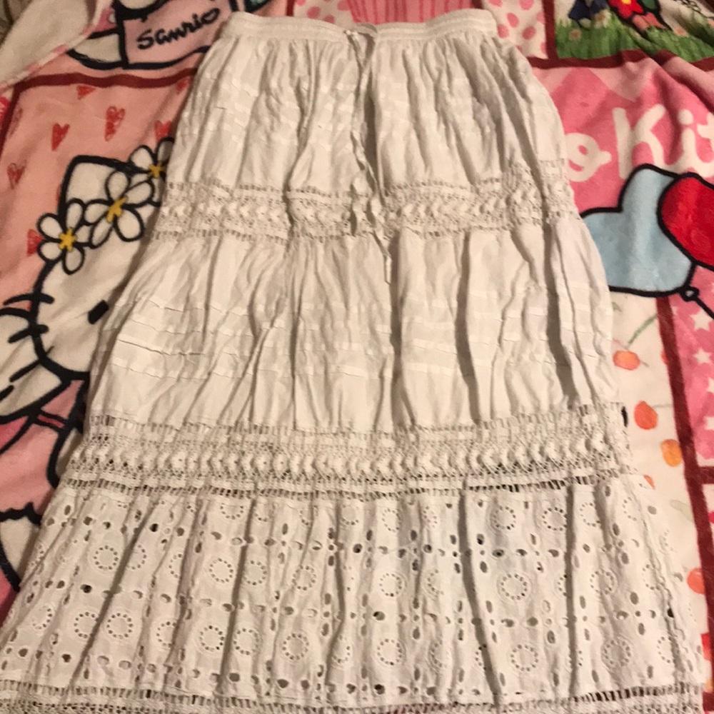 Modest White Beach Skirt